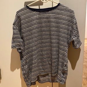 Mango linen stripes tee